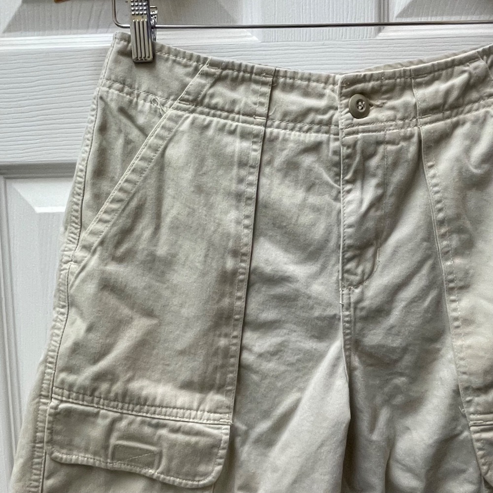 Vintage Women's High Rise Size 8 Canvas‎ Stone Cargo Short